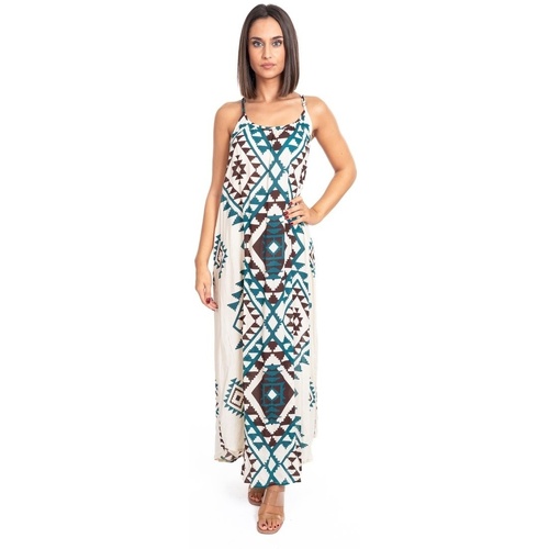 Textil Mulher Vestidos compridos Isla Bonita By Sigris Vestido Midi Longo Azul