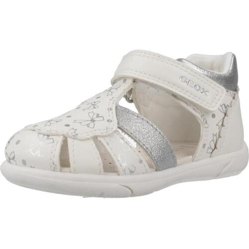Sapatos Rapariga Sandálias Geox B SANDAL ZAPITO GIRL Branco