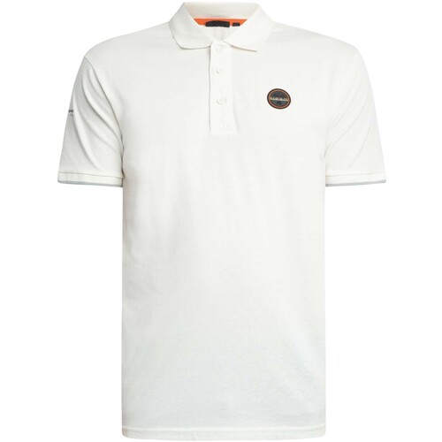 Textil Homem Polos mangas curta Napapijri Camisola pólo Badge Sum Branco