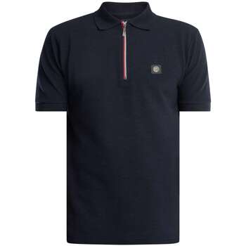 Trojan Camisola pólo com fecho de correr Ottoman Rib Chrome
