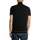 Textil Homem Polos mangas curta Trojan Camisa pólo com riscas texturadas de calibre fino Preto