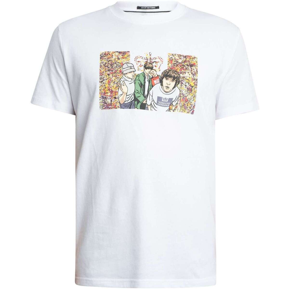 Textil Homem T-Shirt mangas curtas Weekend Offender T-Shirt gráfica com o número 5 Branco