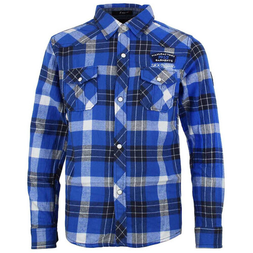 Textil Rapaz Camisas mangas curtas Srk Chemise garçon ECEFLY Azul