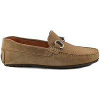 Sapatos Homem Mocassins Casual |Mocassins de couro castanho-claro | Homem Cáqui