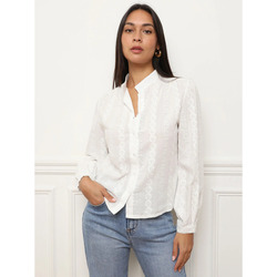 Textil Mulher camisas La Modeuse 73832_P174264 Branco