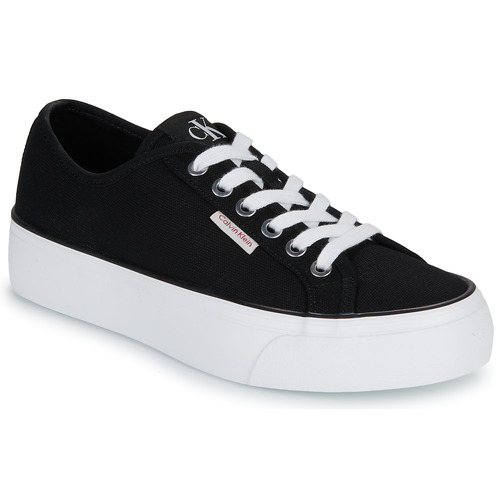 Sapatos Mulher Sapatilhas Calvin Klein Jeans VULC FLATFORM CTN LOGO TAG Preto