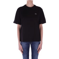 Textil Mulher T-Shirt mangas curtas Lacoste TF7215 Preto