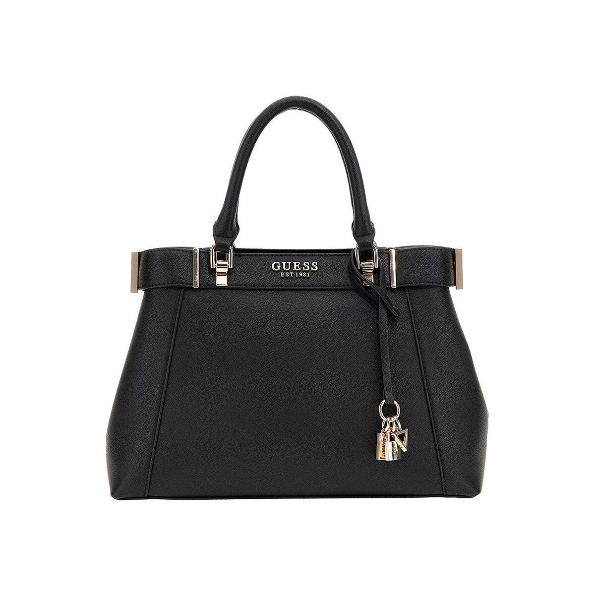 Malas Mulher Bolsa de mão Guess Anadela Bags 3 Compartment Satchel Preto