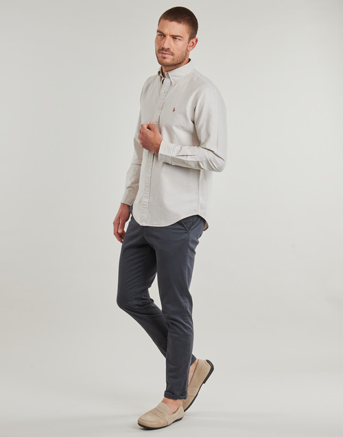 Polo Ralph Lauren CHEMISE COUPE DROITE EN OXFORD Bege / Coastal / Bege