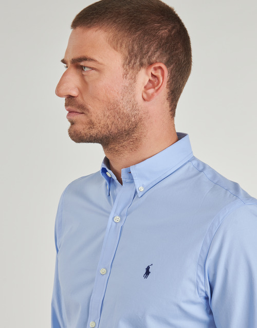 Polo Ralph Lauren CHEMISE AJUSTEE SLIM FIT EN POPELINE UNIE Azul / Austin / Azul