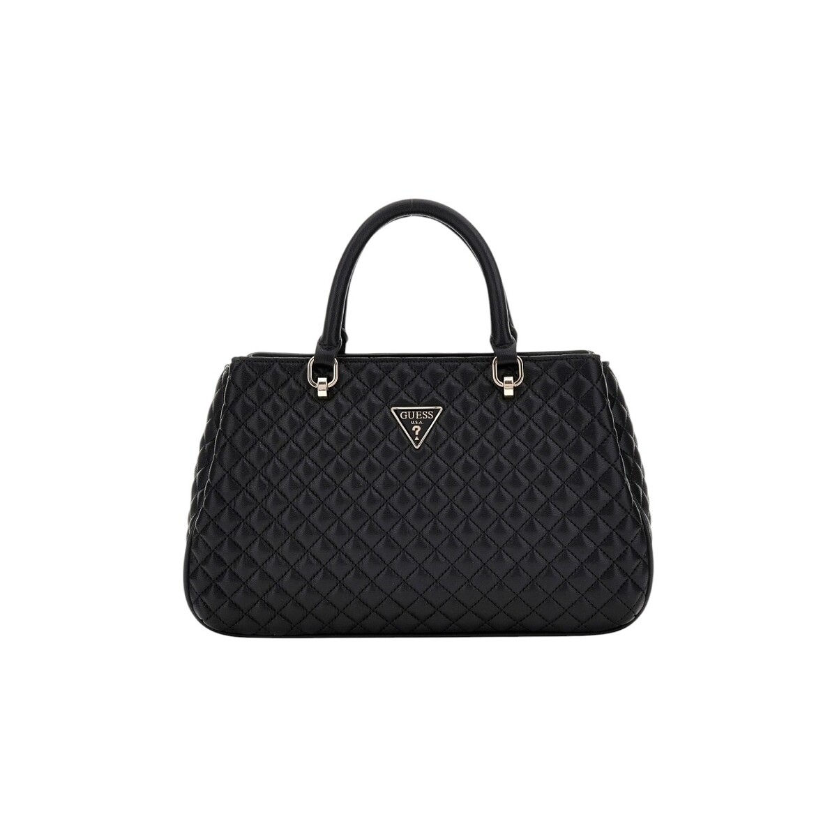 Malas Mulher Bolsa de mão Guess ECO CARLY GIRLFRIEND BLACK Noir Preto