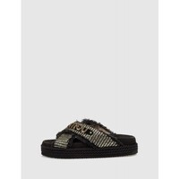 Sapatos Mulher Sandálias Mou SANDALIA  CRISS-CROSS ROPE NEGRO Preto