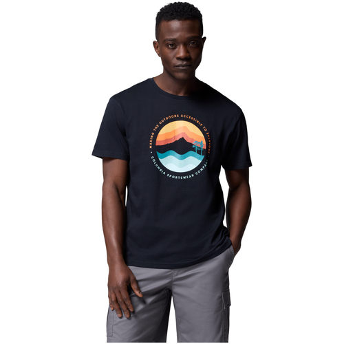 Textil Homem T-Shirt mangas curtas Columbia Path Lake II Graphic Tee Preto
