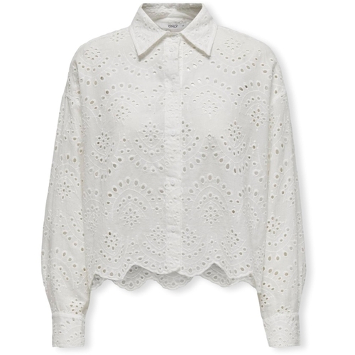 Textil Mulher Tops / Blusas Only Noos Camisa Valais - Cloud Dancer Branco