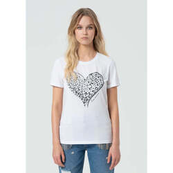 Textil Mulher T-shirts e Pólos Fracomina FR25ST3019J401N5-278-1-1 Branco