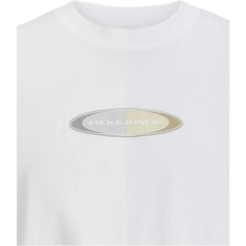 J&j JCOPACER BRANDING PRINT TEE SS CREW NECK Branco
