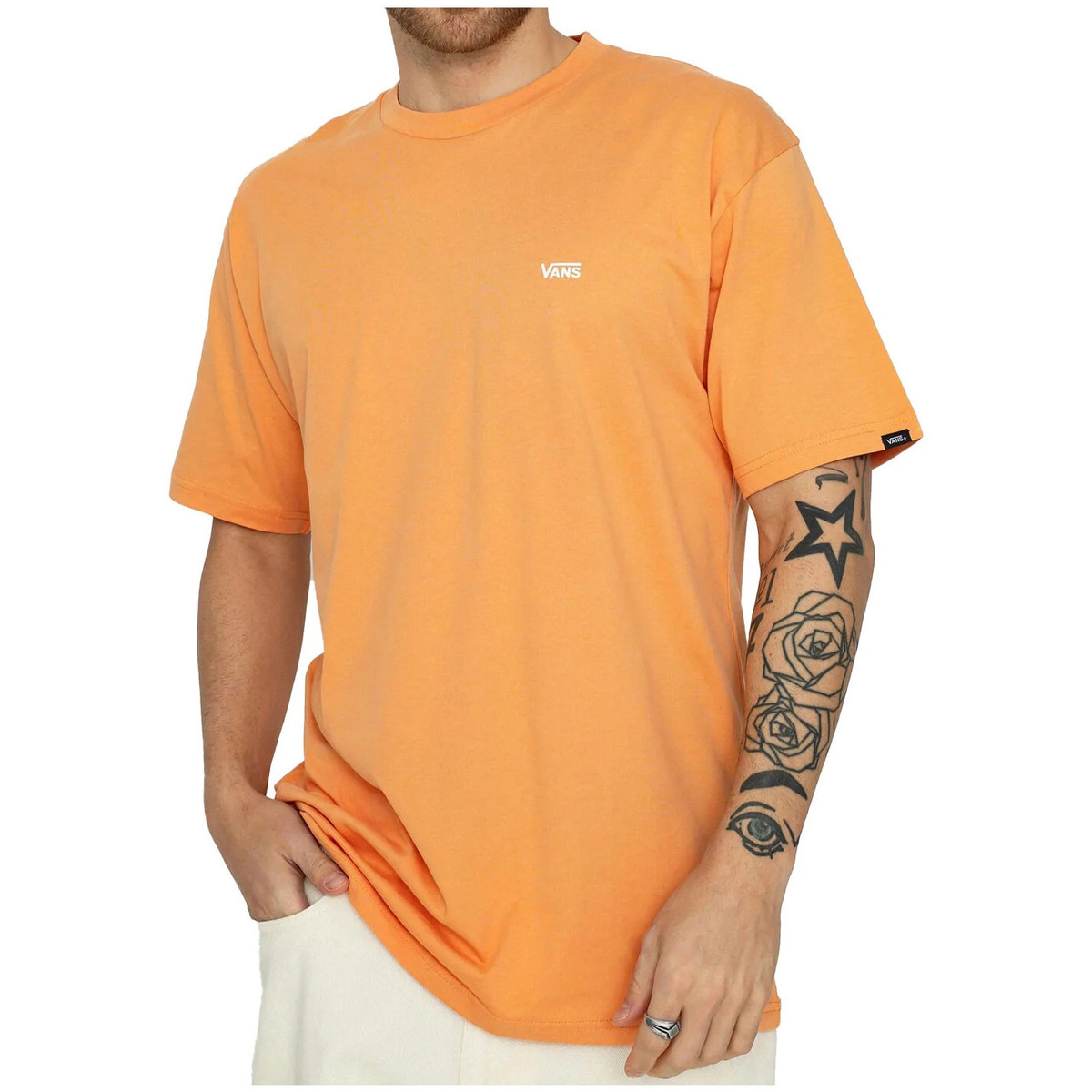 Textil Homem Camisas mangas curtas Vans MN LEFT CHEST LOGO TEE COPPER TAN Laranja