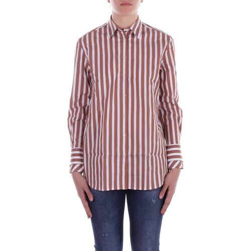 Textil Mulher camisas Fay NCWA150568 Castanho