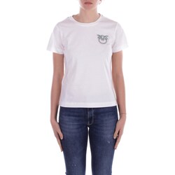 Textil Mulher T-Shirt mangas curtas Pinko 103320A2G7 Branco