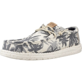 Sapatos Homem Sapatos HEYDUDE WALLY PALM JUTE Cinza