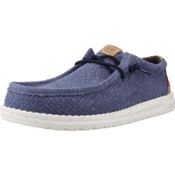 Sapatos Homem Sapatos HEYDUDE WALLY PALM JUTE Azul