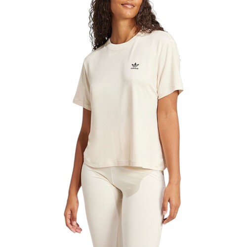 Textil Mulher T-Shirt mangas curtas adidas Originals JC5747 Bege