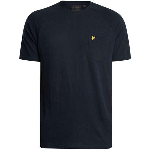 Textil Homem T-Shirt mangas curtas Lyle & Scott T-shirt de linho com raglan Azul
