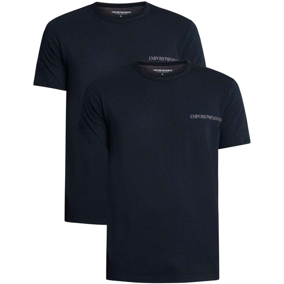 Textil Homem Pijamas / Camisas de dormir Emporio Armani 2 Pack T-Shirts Lounge Azul