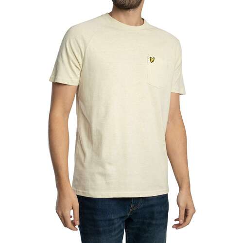 Lyle & Scott T-shirt de linho com raglan Bege