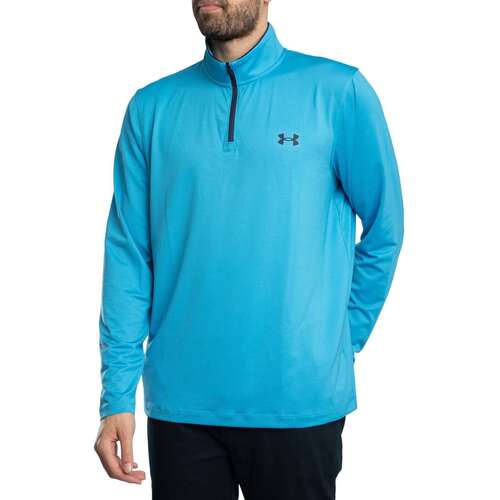 Under Armour Top de golfe Match Play com 1/4 de fecho de correr Azul