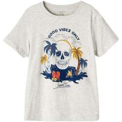 Textil T-shirt mangas compridas Name it  Cinza