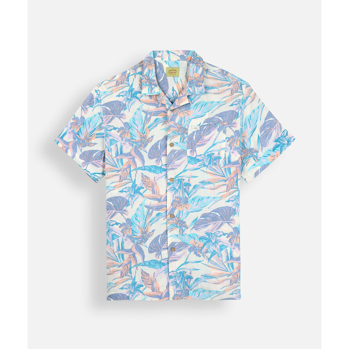 Textil Homem Camisas mangas comprida Oxbow Chemise TROPICS Branco