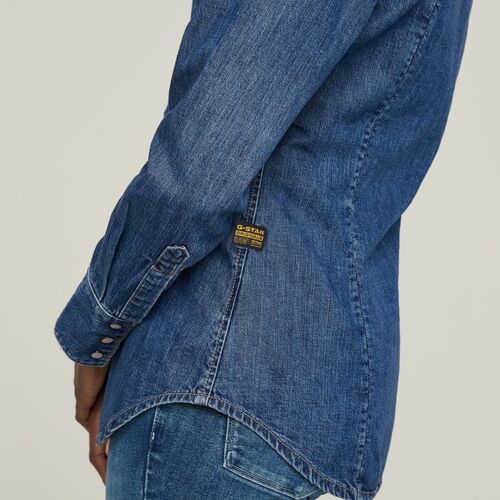 G-Star Raw D24343-D252 SLIM WESTERN SHIRT-G310 FADED NOOSA BLUE Azul