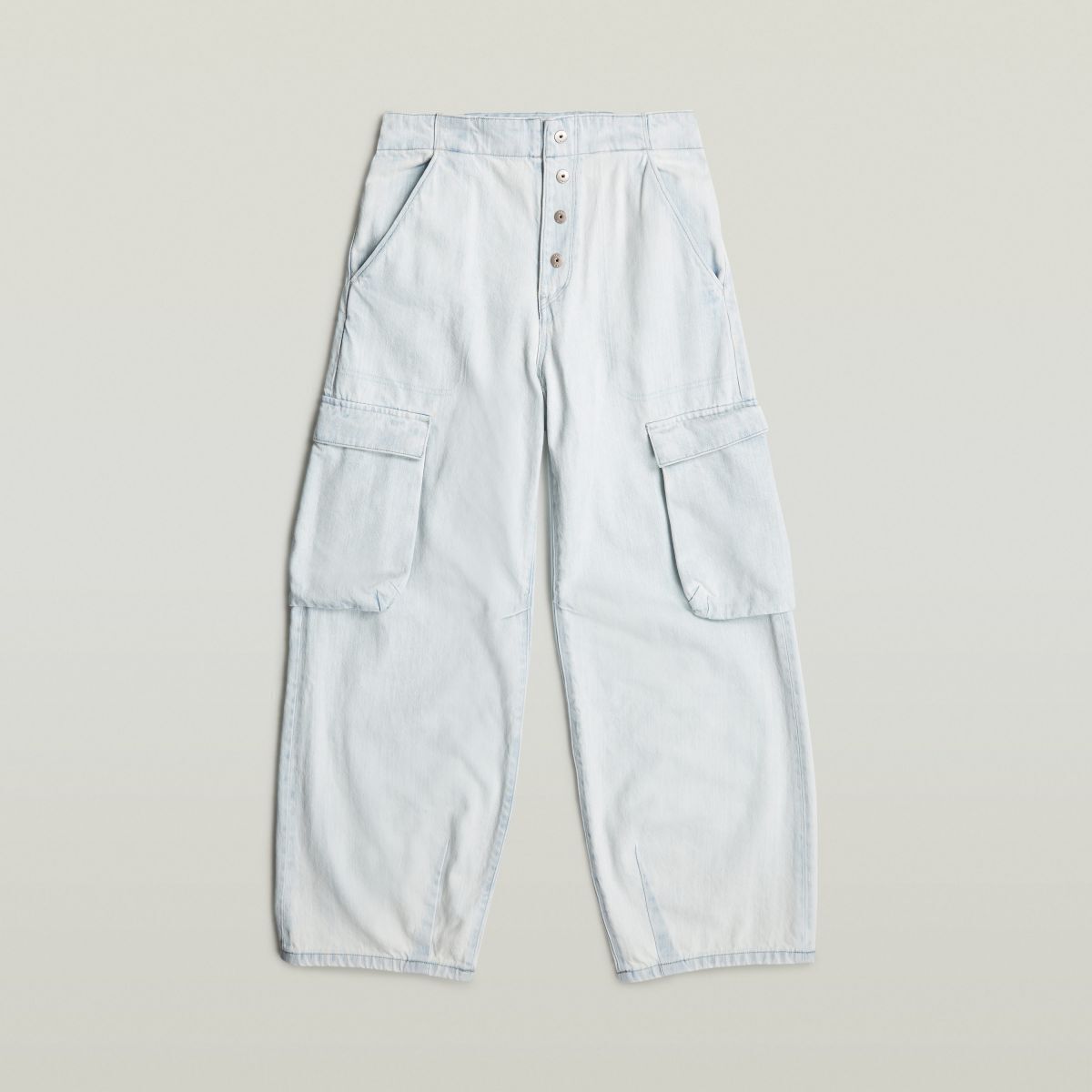 Textil Mulher Calças de ganga G-Star Raw D26425-D436C BALLOON CARGO-BEACHED FADED CLIFTON BLUE Azul