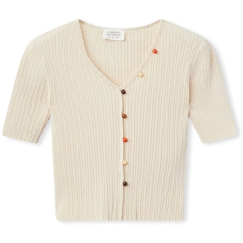 Textil Mulher Tops / Blusas Compania Fantastica COMPAÑIA FANTÁSTICA Top 10217 - Beige Bege