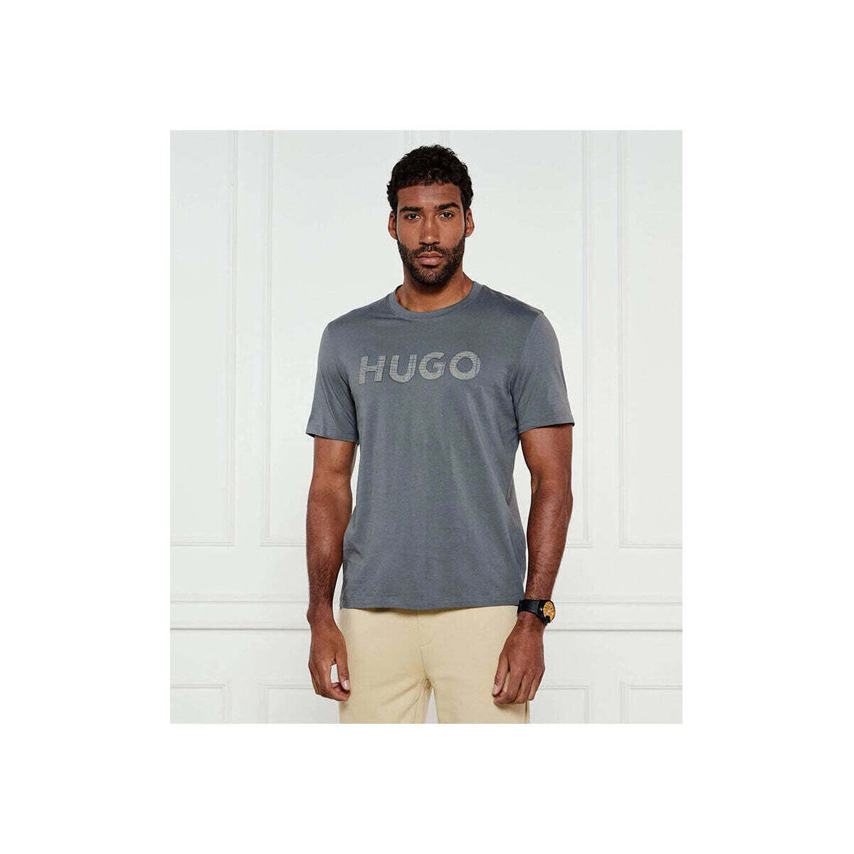 Textil Homem T-shirts e Pólos BOSS 50534622-086-8-1 Cinza