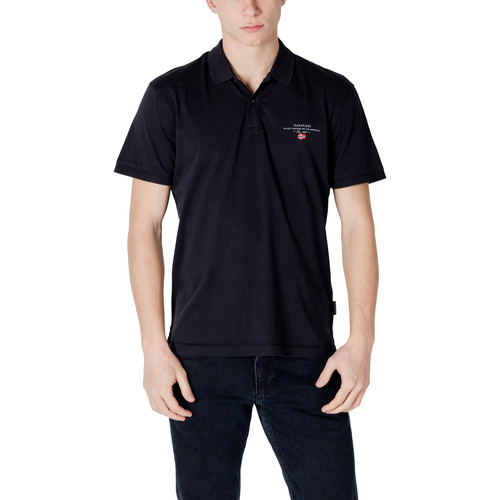 Textil Homem Polos mangas curta Napapijri ELBAS JERSEY NP0A4GB4 Preto