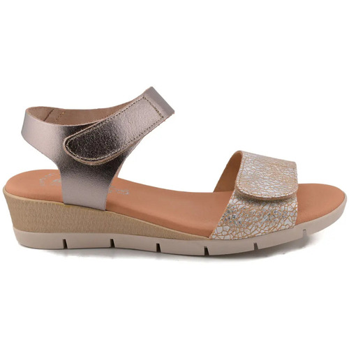 Sapatos Mulher Sandálias Amelie : Sandálias de couro bege : Mulher Bege