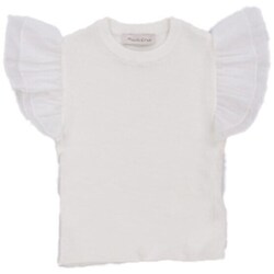Textil Rapariga T-Shirt mangas curtas Manila Grace 158TMJS25 Branco
