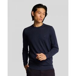 Textil Homem camisolas Lyle & Scott KN2235TON SUPERFINE-Z271 DARK NAVY Azul