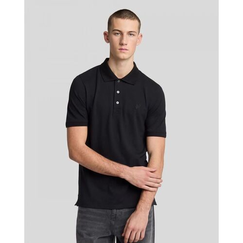 Textil Homem T-shirts e Pólos Lyle & Scott SP2255TON SUPERFINE-Z865 JET BLACK Preto