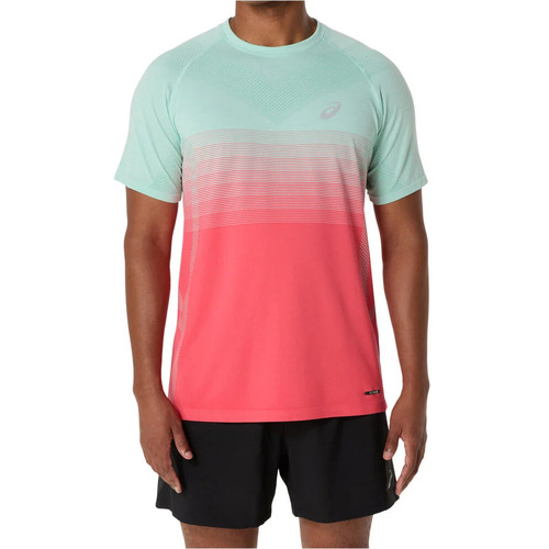 Textil Homem Camisas mangas curtas Asics SEAMLESS SS TOP Verde
