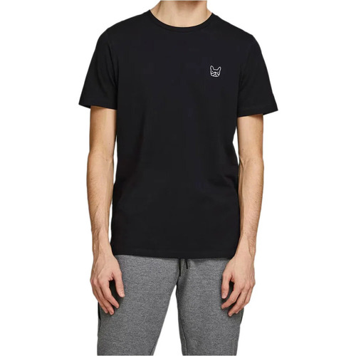 Textil Homem Polos mangas curta J&j JJDENIM LOGO TEE SS O-NECK Preto