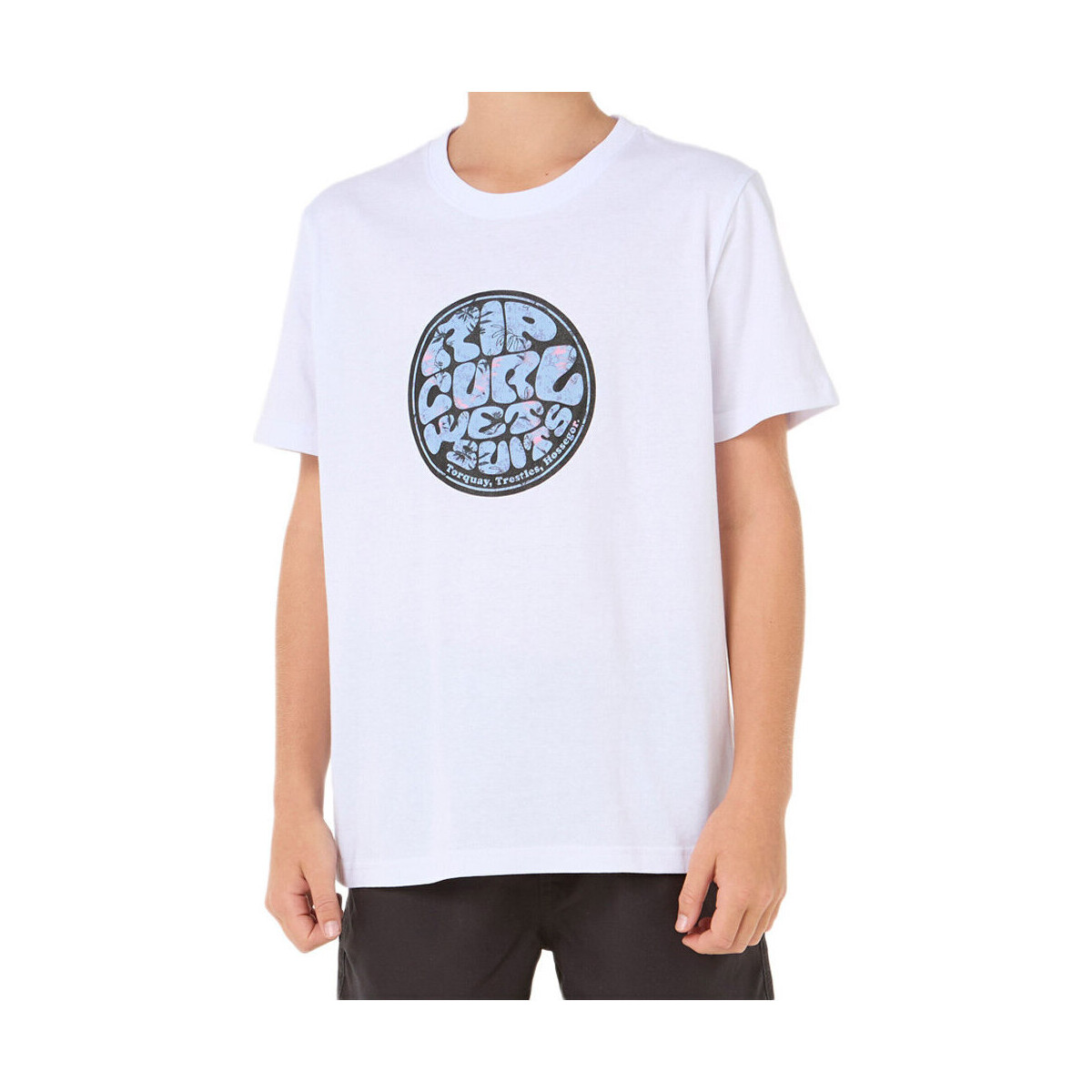 Textil Criança Polos mangas curta Rip Curl FILGREESS TEE -BOY Branco