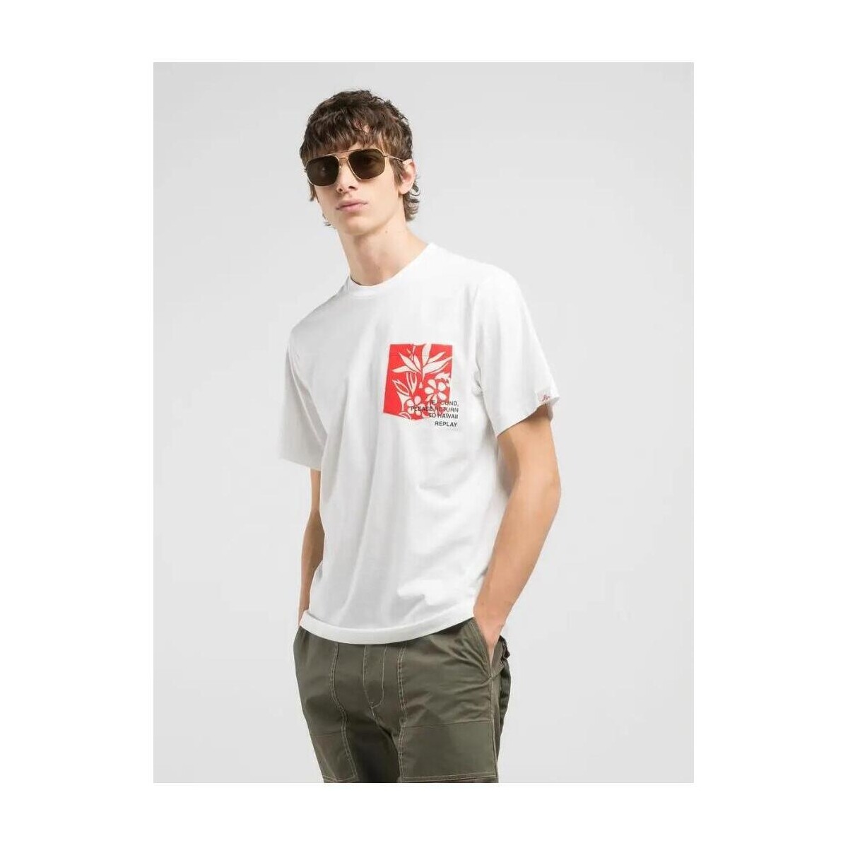 Textil Homem T-Shirt mangas curtas Replay M3065.000 Branco
