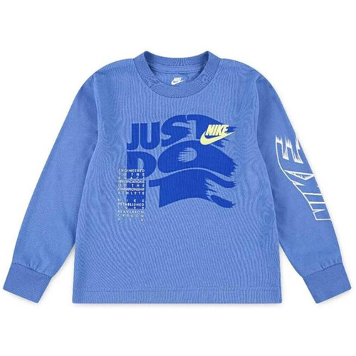 Textil Rapaz T-shirt mangas compridas Nike 86M759 Azul