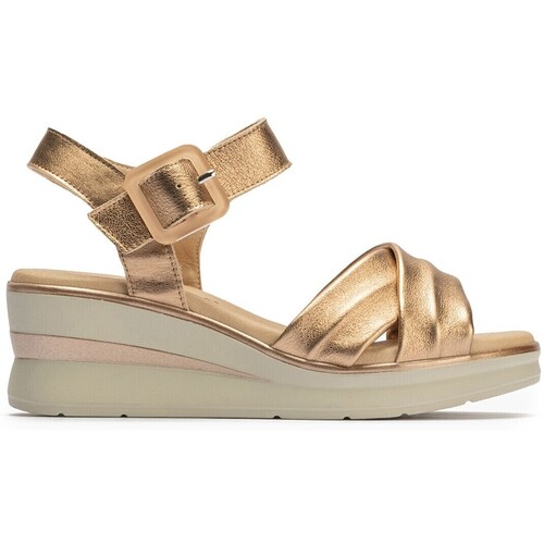 Sapatos Mulher Sandálias Pitillos SANDALIAS METALIZADAS DE CUÑA  10364 ROSA Rosa