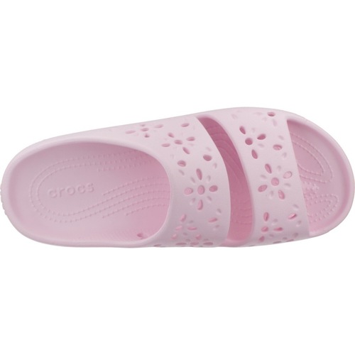 Crocs CLASSIC FLORAL CUT OUT SAND Rosa