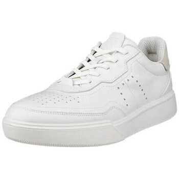 Sapatos Homem Sapatilhas Ecco Street Court Lea Branco