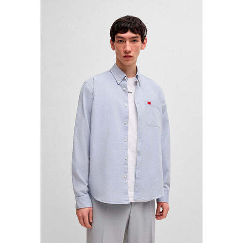 Textil Homem Camisas mangas comprida BOSS 50479302-479-3-1 Azul